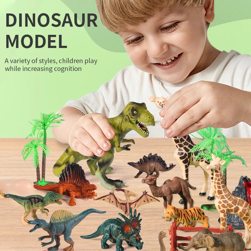 Dinosaur set Children's toy  simulation environmental protection plastic model boy children gift