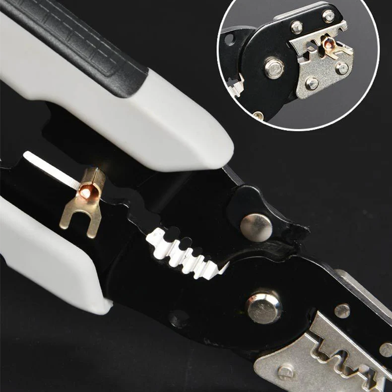 Imagem -06 - Multifuncional Crimping Terminal Alicate Wire Stripperwire Cutterterminal Alicate Fiação Acessórios Ferramenta de Mão em 1