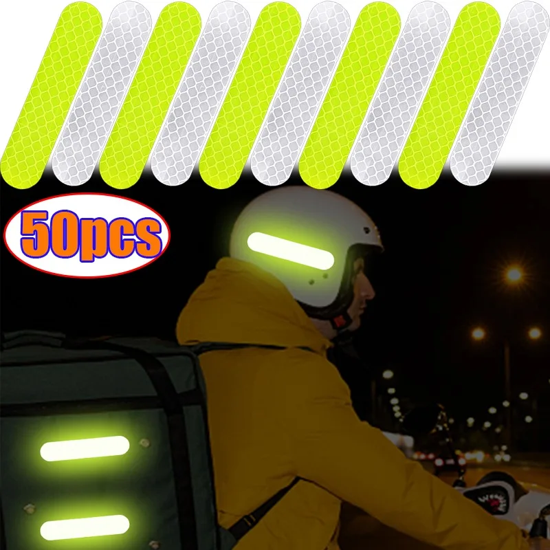 Universal Night High Brightness Reflective Warning Stickers Motorbike Helmet Stickers Car Reflective Stickers Car Accessories