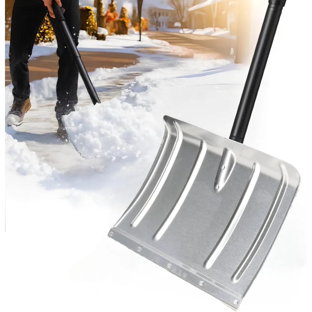 70インチの頑丈なアルミ製除雪シャベル、車道用の幅広ブレードと人間工学に基づいたハンドル