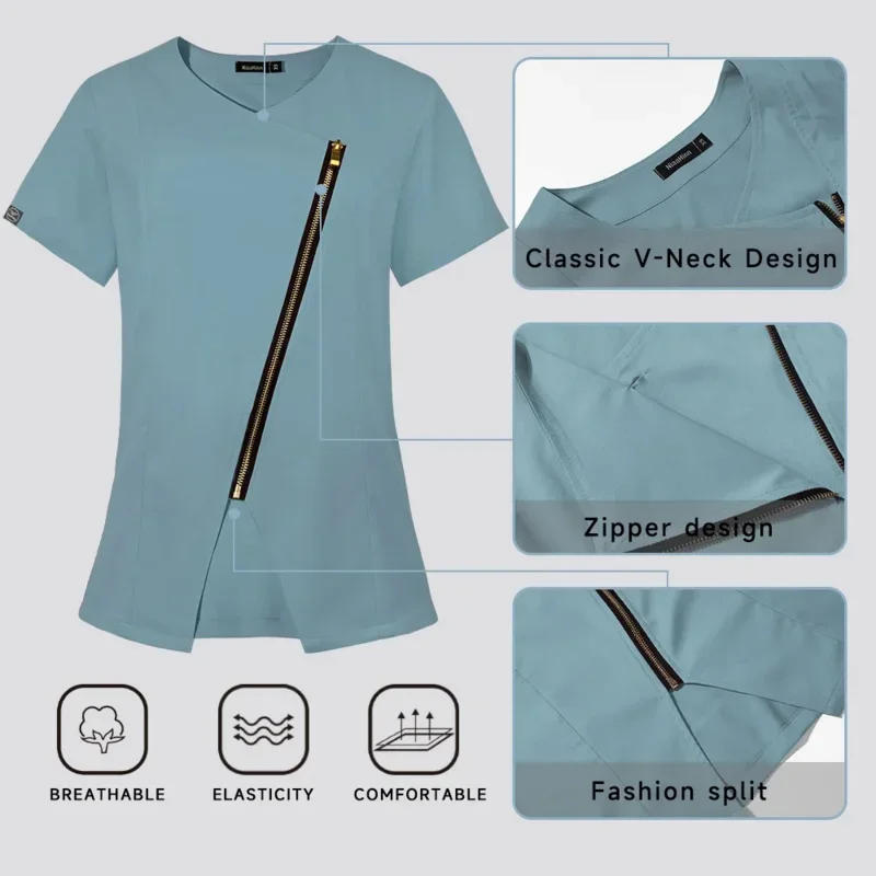 High Quality Operating Room Medical Uniform Hospital Scrubs Sets Short Sleeve Nurse Nursing Accessories Tops Pants Scrubs Suits