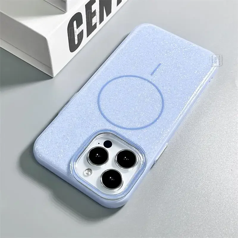 별처럼 반짝이는 광택 케이스 (아이폰 17 에어 16e 16 15 14 13 12 11 Pro Max Plus 마그네틱 무선 맥세이프 커버) 여성용 인기 상품