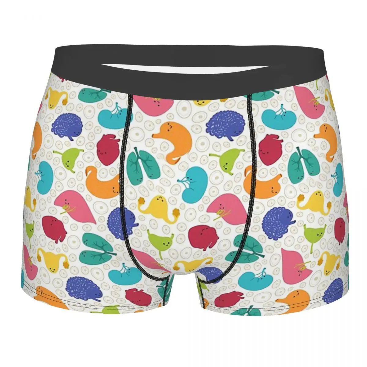 Pink Medical Doctor Cute Organs Rainbow Colors Underpants Breathbale Panties Man Underwear Ventilate Shorts Boxer Briefs