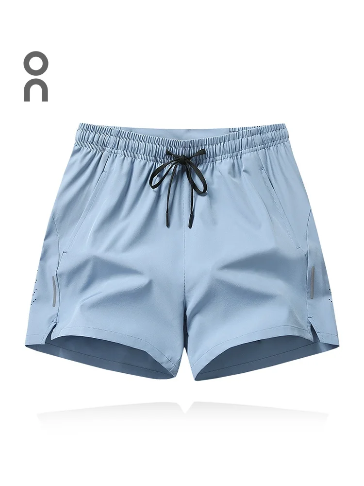 

Быстросохнущие спортивные шорты для мужчин, летние, для бега и фитнеса, с карманом для телефона на поясе, из полиэфирного волокна, для пар, свадебные