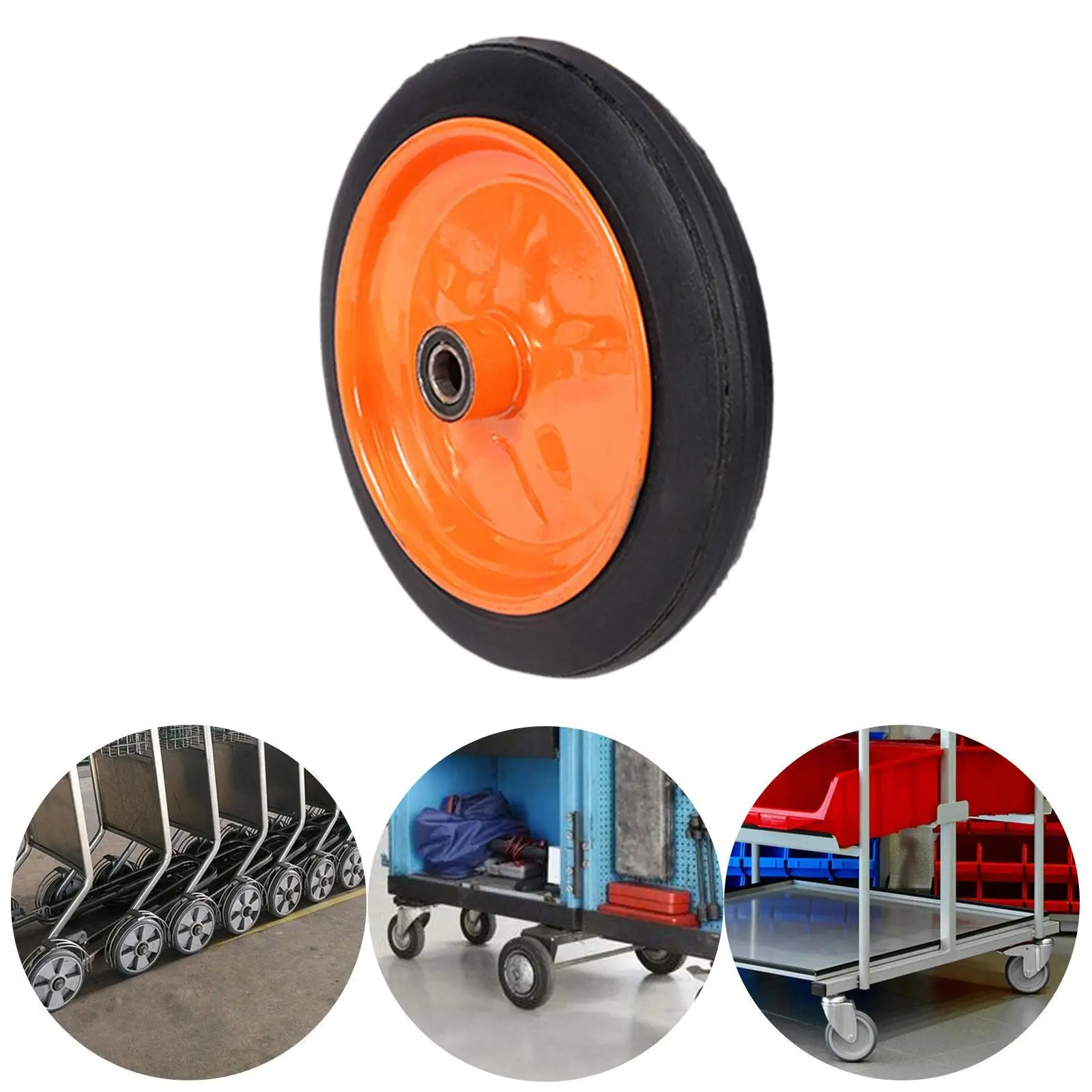 Solid Tyre Replacement Wheels Ball Bearing Hand Truck Wheel for 4 Wheel Folding Wagon Garden Cart