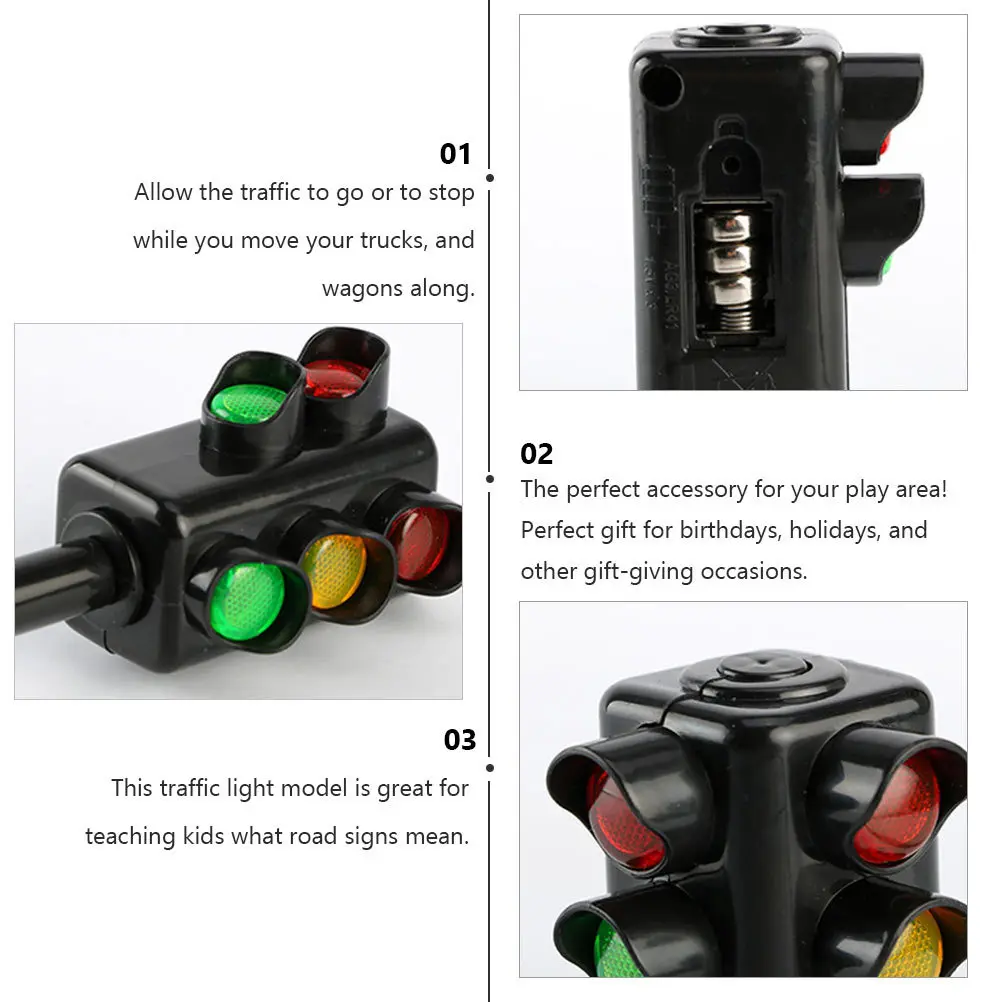 

2Pcs Traffic Illegal Camera Signal Light Play Accessory Perfect for Kids Early Education Traffic Signs Light Children Toys