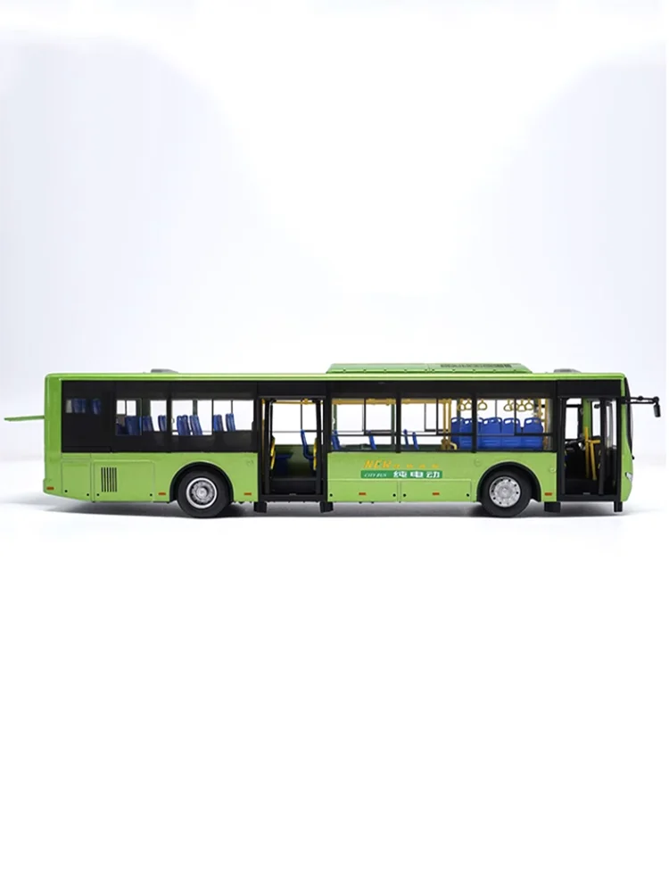 Diecast 1:42 Scale Yutong Bus Model E12 Model Shanghai Bus Pure Electric Bus Alloy Finished Simulation Collection Gift Toys