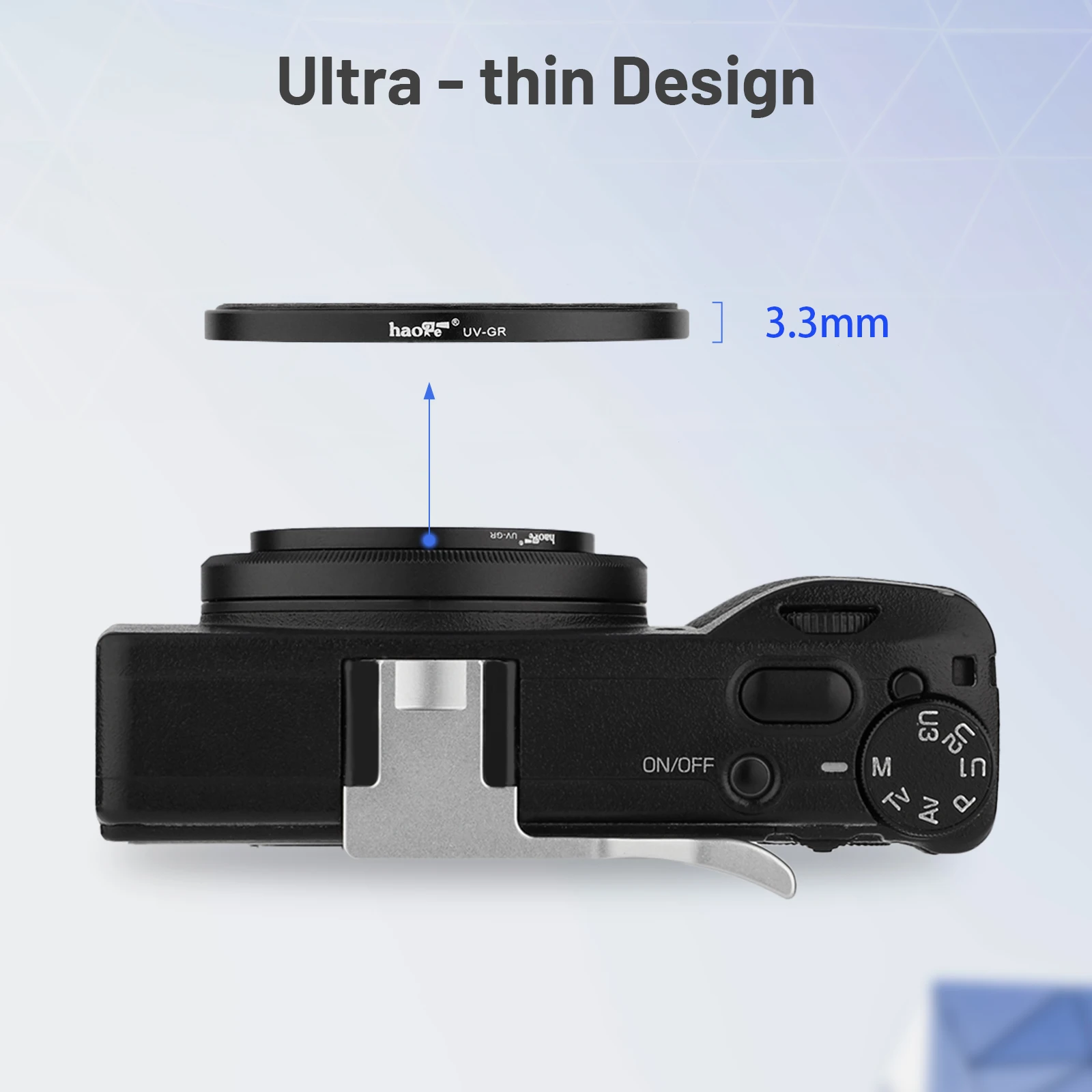 Haoge UV-GR فائق النحافة MC حماية من الأشعة فوق البنفسجية مرشح عدسة الأشعة فوق البنفسجية متعدد الطبقات لكاميرا RICOH GRII GRIIIX HDF GRIV الرقمية
