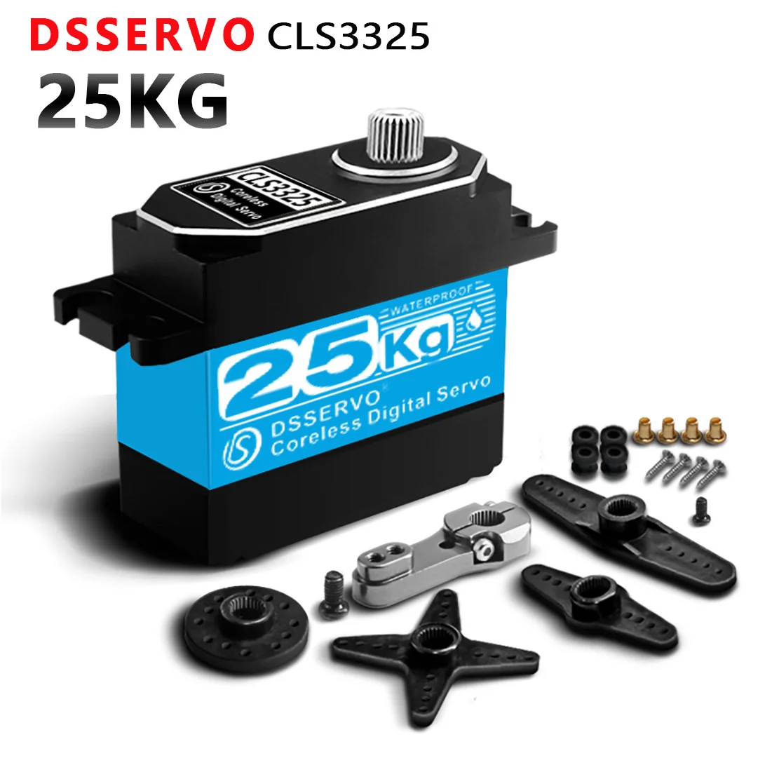 CLS3325 25KG Digital Servo High Torque Waterproof Full Metal Gear Coreless Motor For 1/10 RC Car Crawler Robot Boat Spare Part