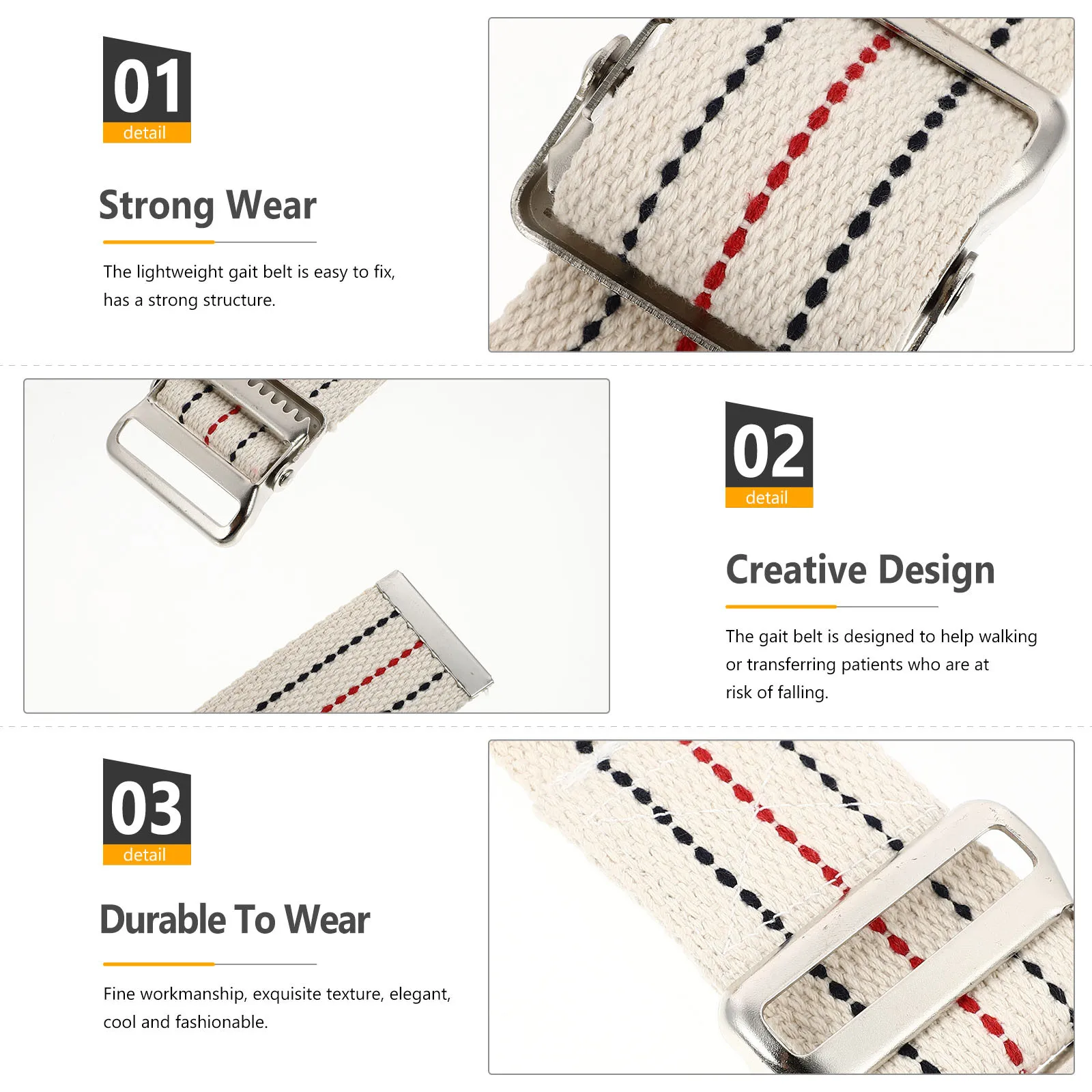 

1Pcs Walking Gait Belt Transfer Standing Assist Aid Belt Assorted Color Support Walking Transfer Strap for Elderly Patient