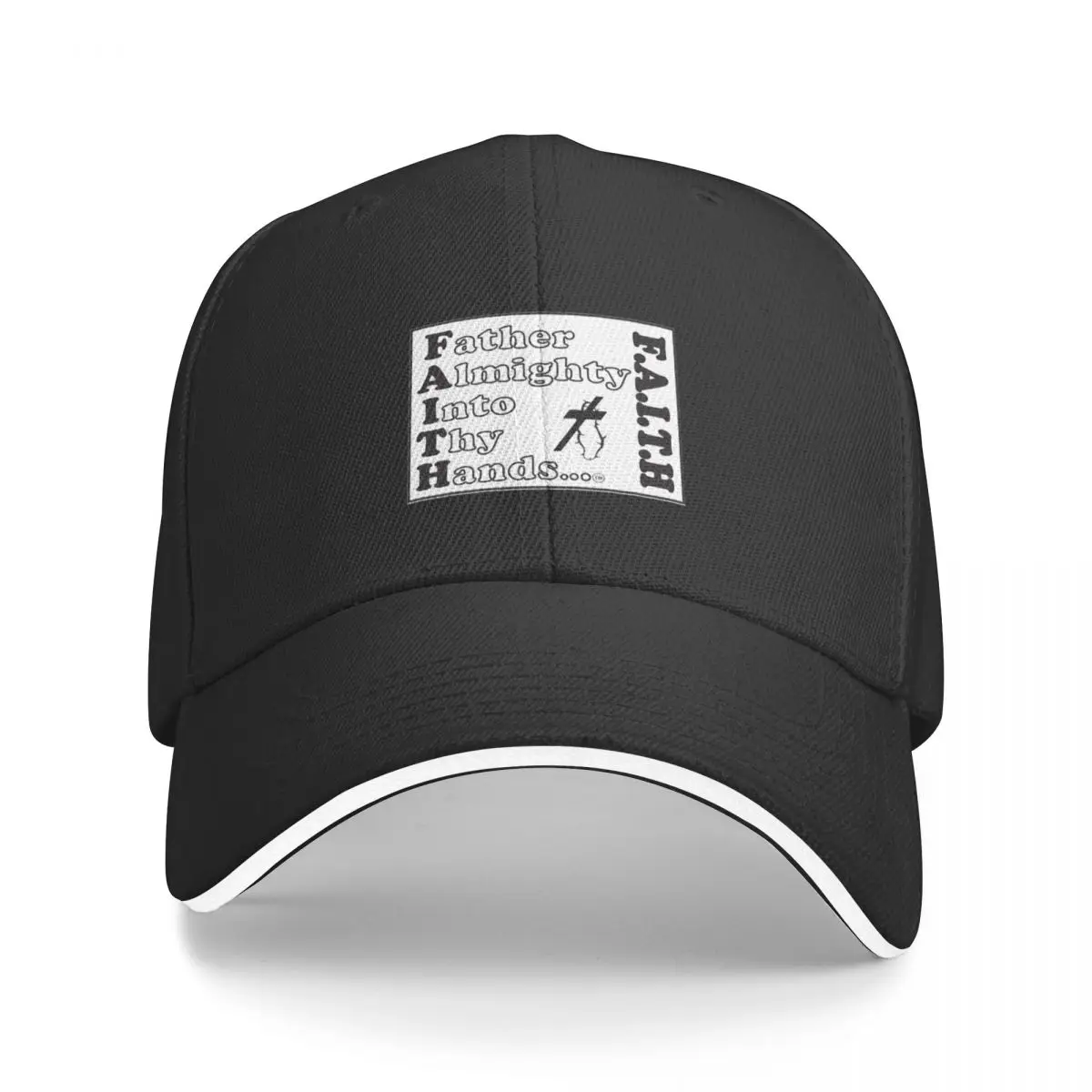 Witimagine FAITH Apparels - No Pattern - Black-White #1 Baseball Cap New In Hat Sports Cap Men's Baseball Women's