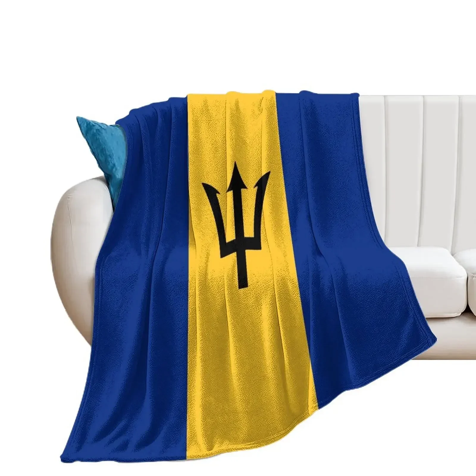 Barbados flag Throw Blanket Heavy Sofa Throw Vintage Blankets