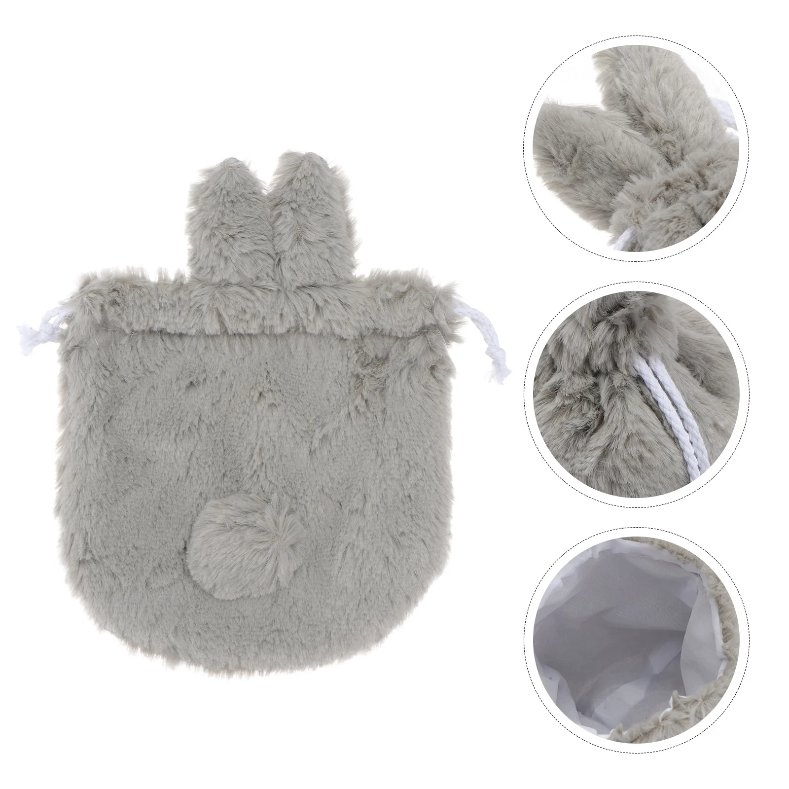 

Bags for Traveling Packing Plush Drawstring Pouch Stuffed Bunny to