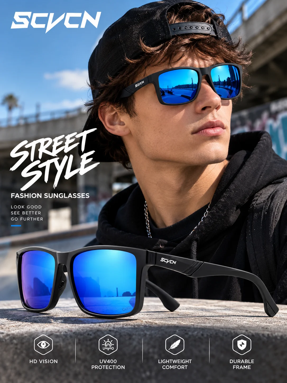 AliExpress SCVCN Polarized Fishing Sunglasses Outdoor Sports Glasses Outdoor Cycling Road Bike UV400 Protective Glasses Hiking Eyewear2026