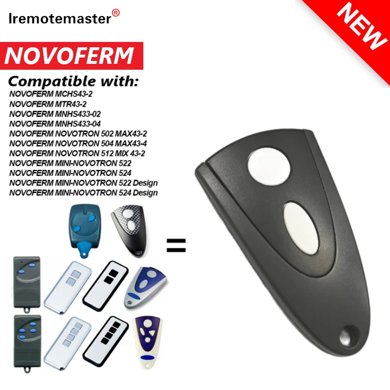 NEW NOVOTRON 502 NOVOFERM 433.92 MHz Rolling Code Remote Control NOVOFERM MAX43-2/504 MAX43-4/ MNHS433-02/MCHS43-2 Transmitter