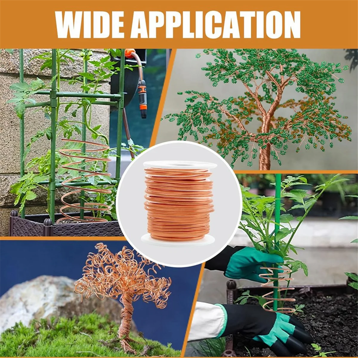 Kupferdraht, 99,9 % weicher reiner blanker Kupferdraht für Gartenarbeit, Elektrokulultur, 16 Gauge/ 1,3 mm Durchmesser, 127 Fuß, 1 Pfund HEISS