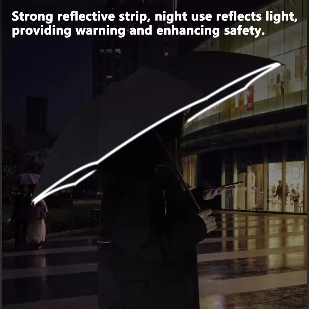 Fully Automatic Sun Protection Umbrella Folding Waterproof Umbrella With LED Flashlight UV Sunshade Rainproof Wind Resistance