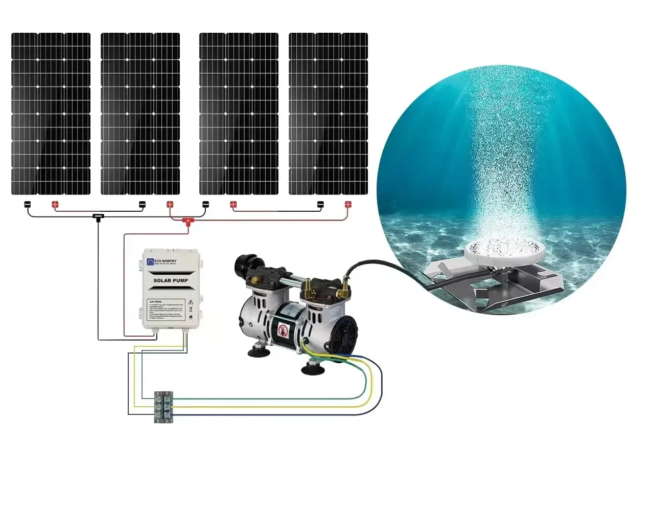 100W 12V Brushless Top Seller DC oil free Mini Pieces Manufacturers Air Pump Dc 12V air compressor for solar aeration system