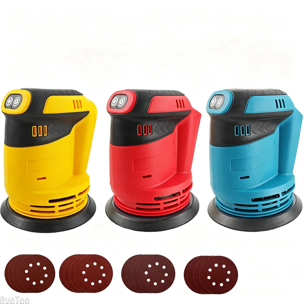 Electric Brushless Sander Woodworking Orbital Sanding Polishing Power Tools Compatible With Dewalt Makita Milwaukee Battery