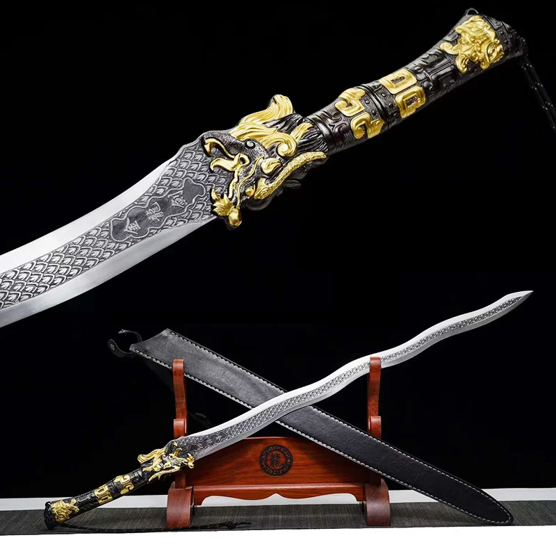 

Fantastic Sword Full Size Real Sword, Steel Blade, Snake Sword, Engraving, Full Tang, Room Decoration, Brand New Metal Sword