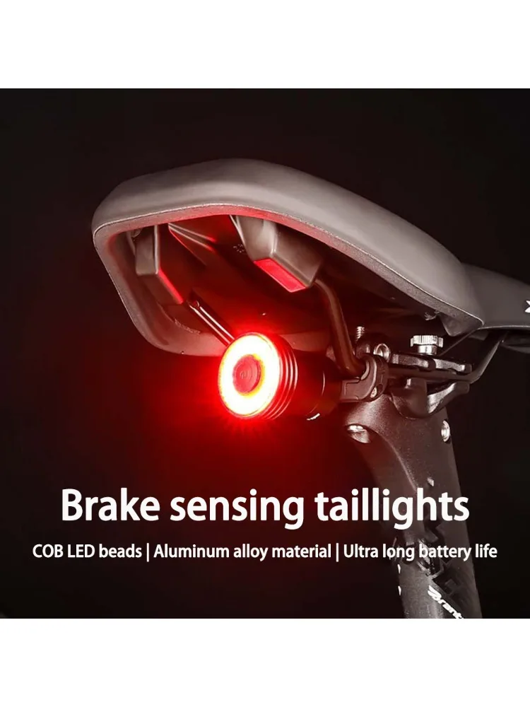 AliExpress FZCSPEED Smart Bicycle Taillight, Night Riding Brake-sensing Taillight, Rechargeable Type-C Interface, IPX5 Waterproof Rating.