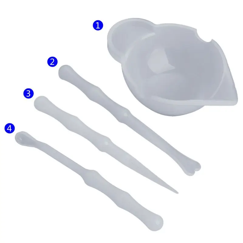 Copos silicone para derramar, bastões agitação, raspador colher para molde mistura resina epóxi