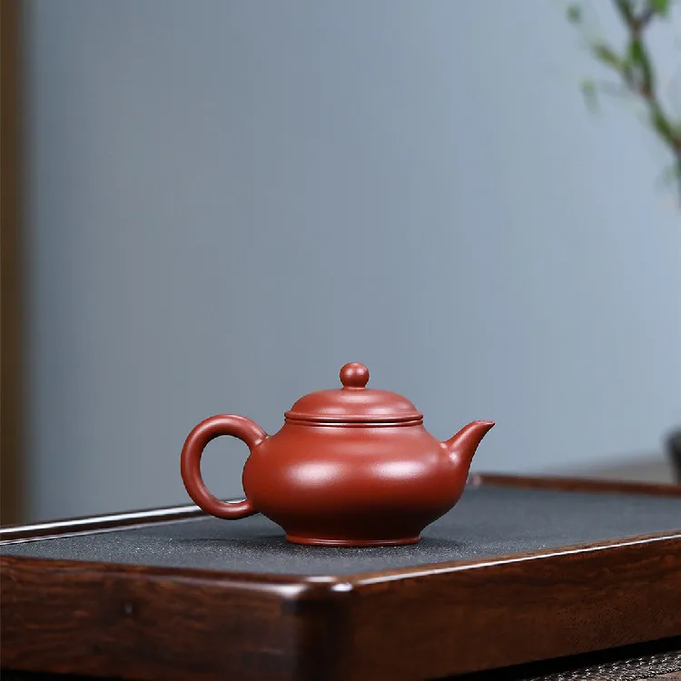 High Quality Yixing Zisha Teapot Ore Dahongpao Tea Sketch Water Flat Ingenious Work Teaware Gifts