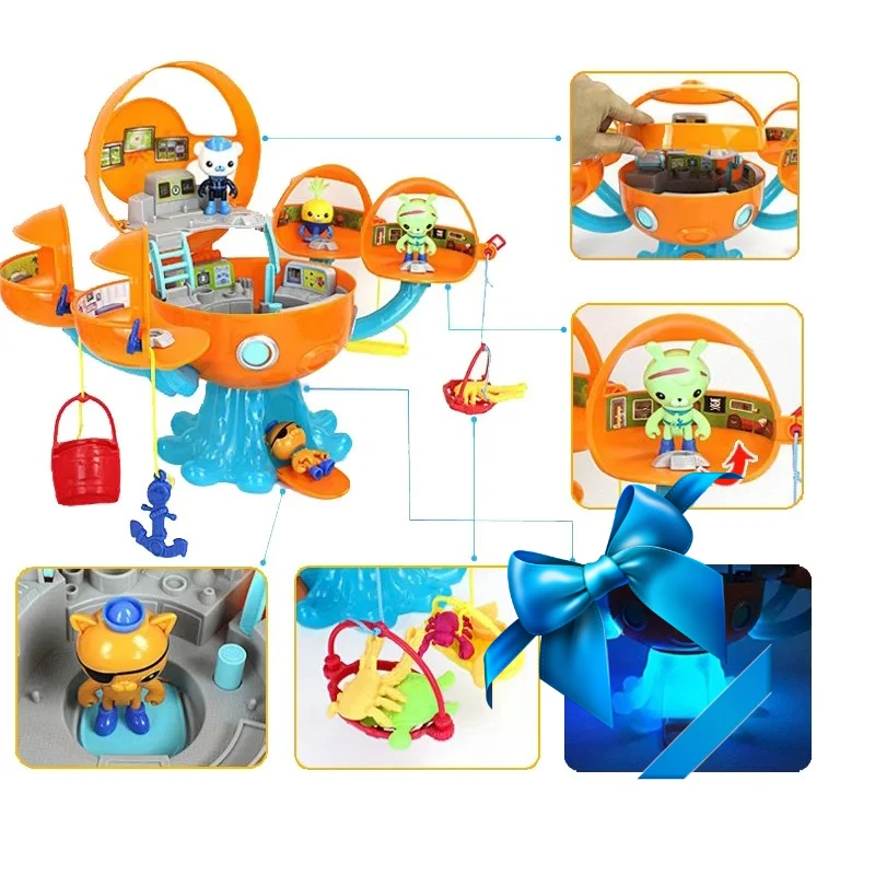 

Kwazii Action Figure Scene Model Toy Children Birthday Gifts The Octonauts Octopod Castle Shark Adventure Plsyset Barnacle Peso