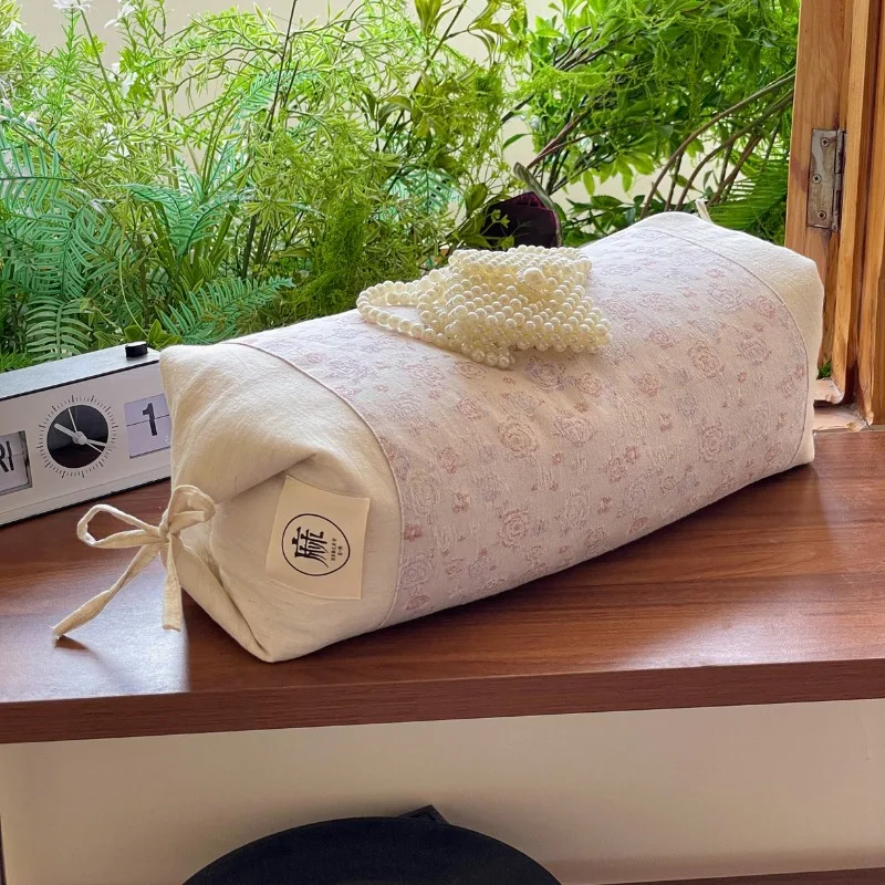 

2025 new cotton jacquard high and low adjustment removable and washable buckwheat pillow student dormitory pillow