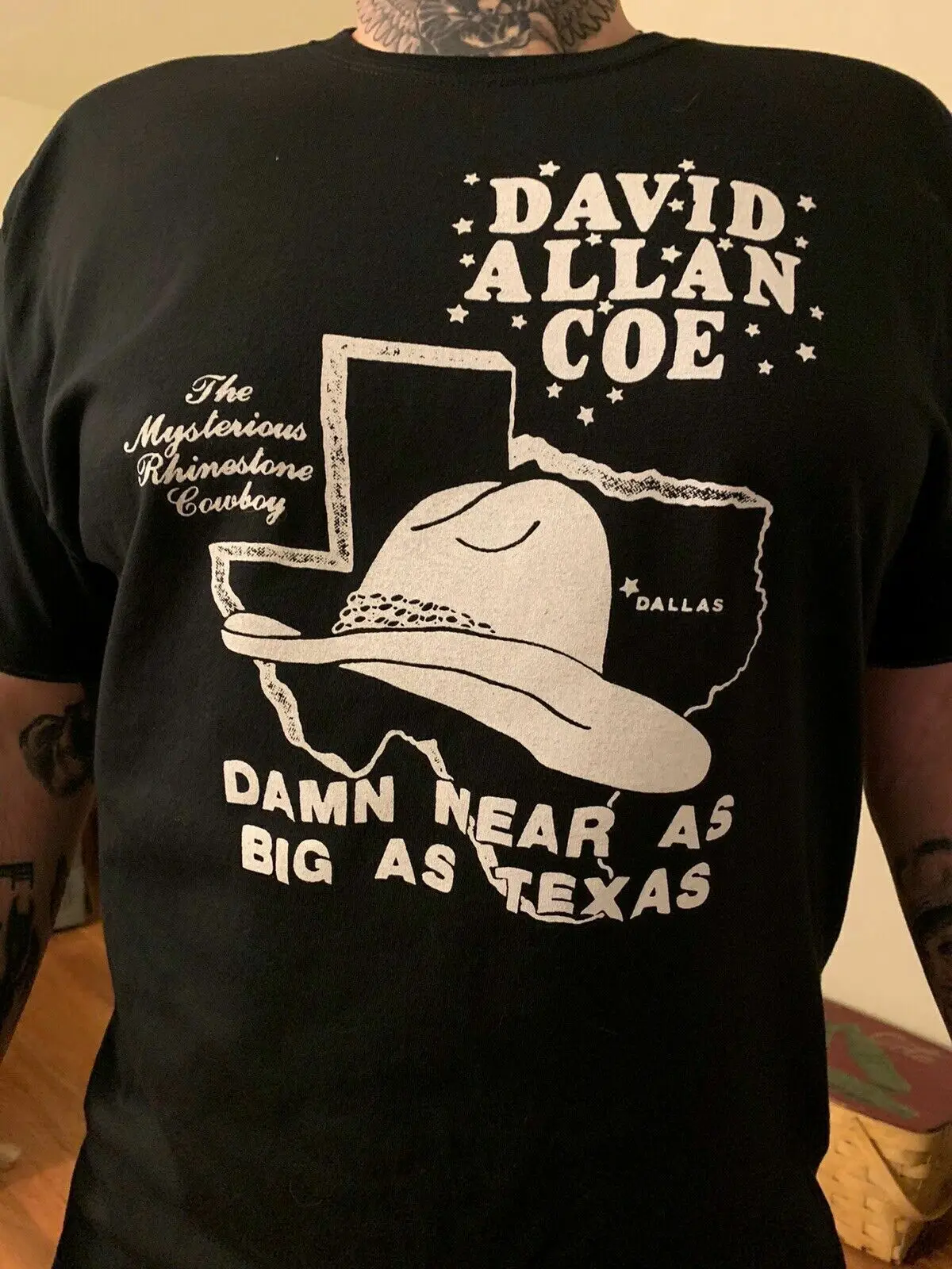 David Allan Coe Texas T Shirt Band S-4XL Cotton 1 Front NL2042