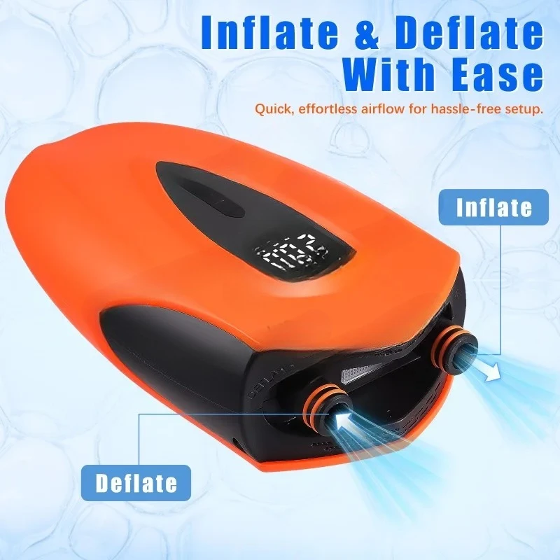 SUP Electric Pump 20PSI 12000mAh Electric SUP Air Pump with LED Light 12V DC Suitable for Inflatable Paddle Boards Tents