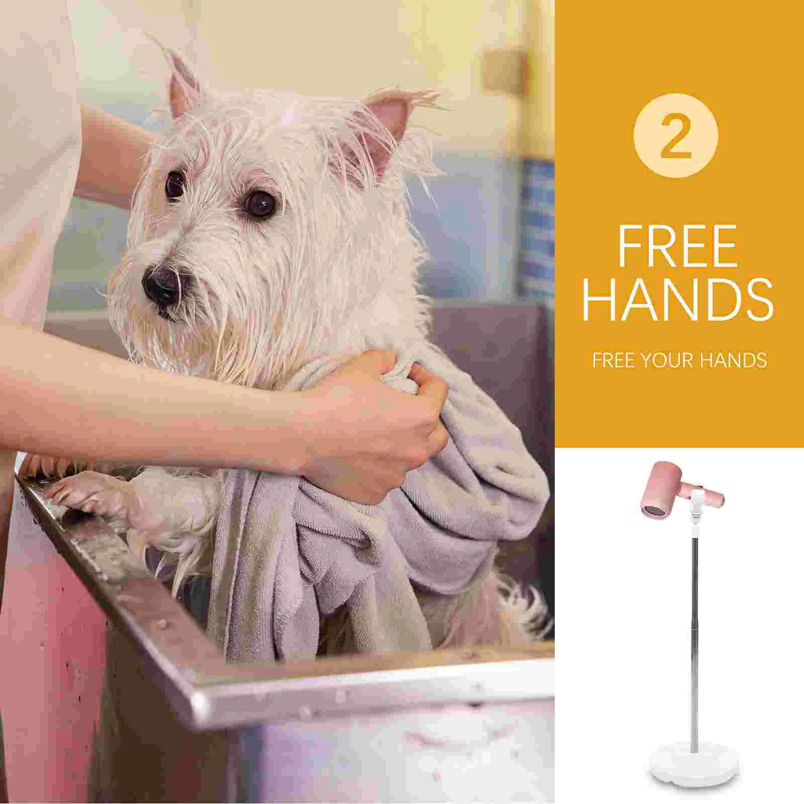 Floor Type Hands-free Hair Dryer Holder Pets Stand Blow Bracket Stainless Steel Hairdryer