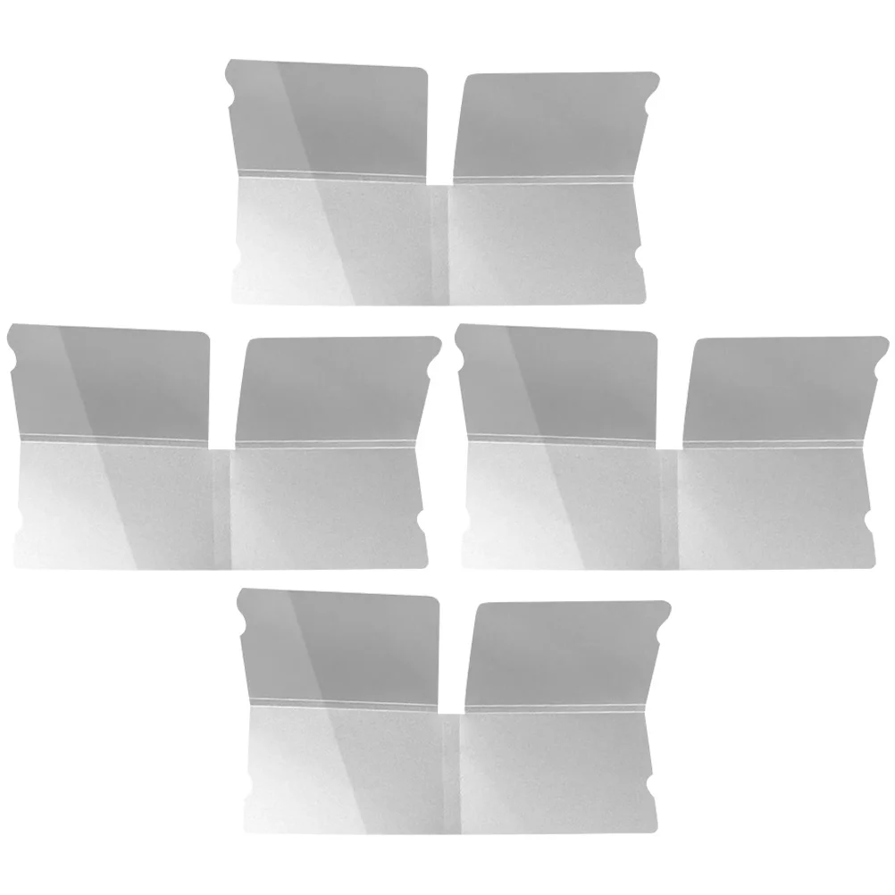 4 قطع صندوق تخزين القناع حاوية بلاستيكية شفافة قابلة لإعادة الاستخدام تصميم قابل للطي لمنظمة القناع الصحية المحمولة و