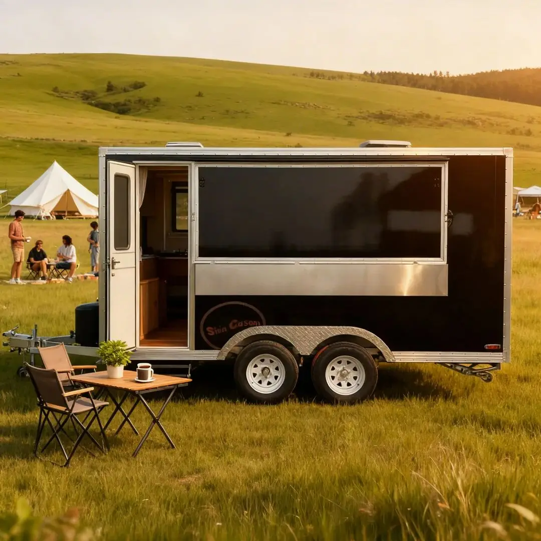 

Premium Mobile Vending Cart Portable Outdoor Food Trailer for Scenic Areas Night Markets Practical Stall Business Helper