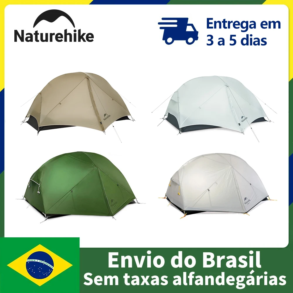 Naturehike mongar barraca de 2 pessoas 20d náilon ultraleve à prova d'água mochila ao ar livre caminhadas ciclismo viagem barraca de acampamento
