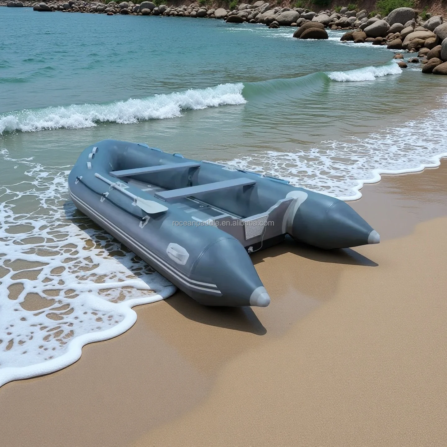 

Надувная резиновая лодка для гребли на 2, 4, 6 человек оптом от производителя для рыбалки на озерах, реках, в океане. Акция!