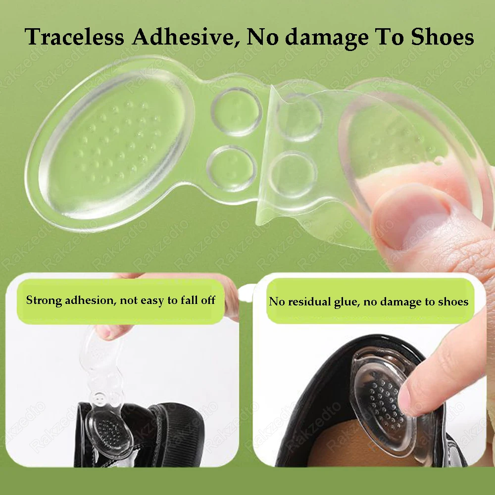 6 قطعة حماة كعب السيليكون للأحذية امرأة عالية الكعب إدراج حشو كعب منصات للأحذية كبيرة جدا تقليل حجم مكافحة ارتداء وسادة للقدم