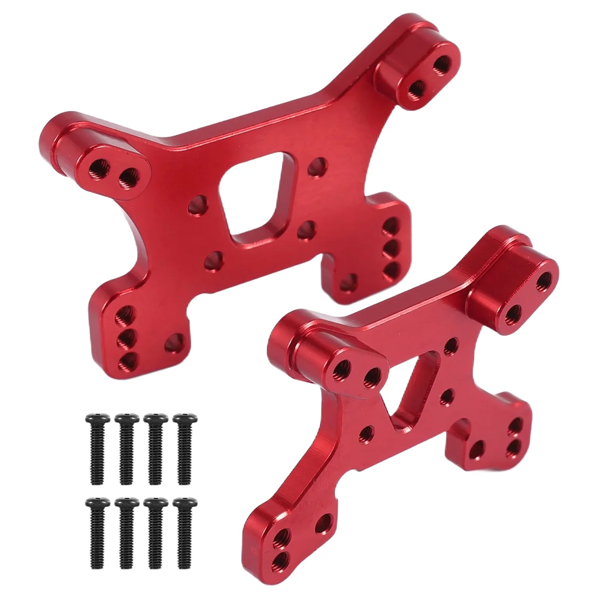 A72I 144001 Part Front and Rear Shock Tower Board Set Replacement Accessories Parts for 144001 1/14 4WD RC Car,Red