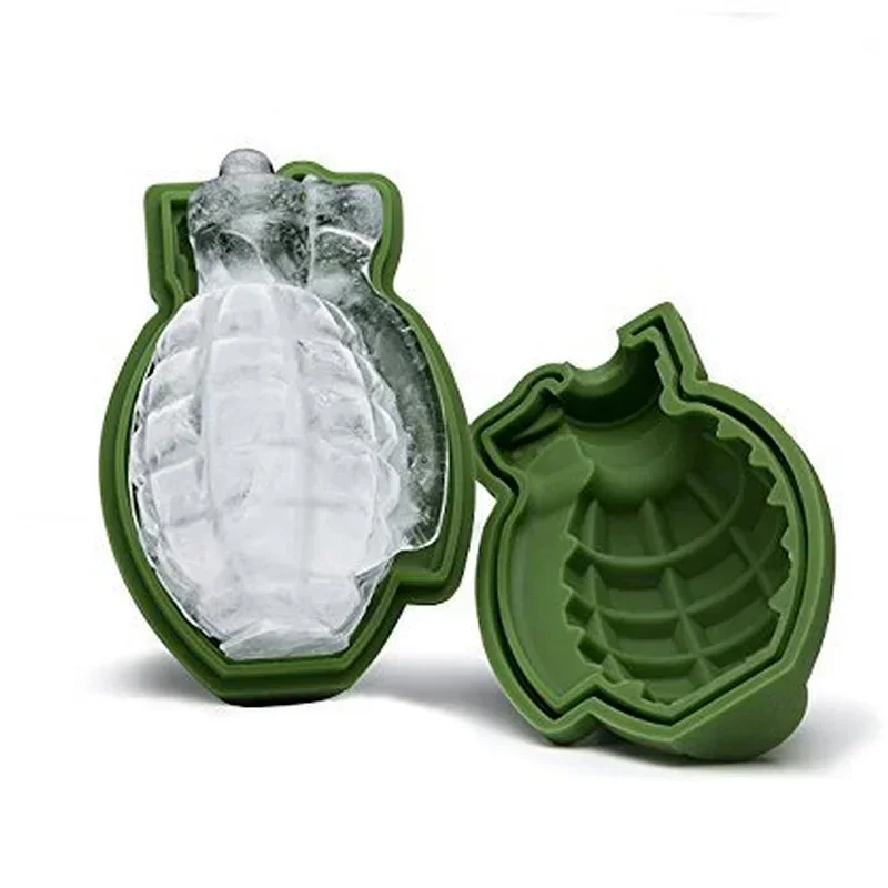 3D Grenade Shape Ice Cube Mold Ice Cream Maker Party Bar Drinks Silicone Trays Molds Kitchen Bar Tool