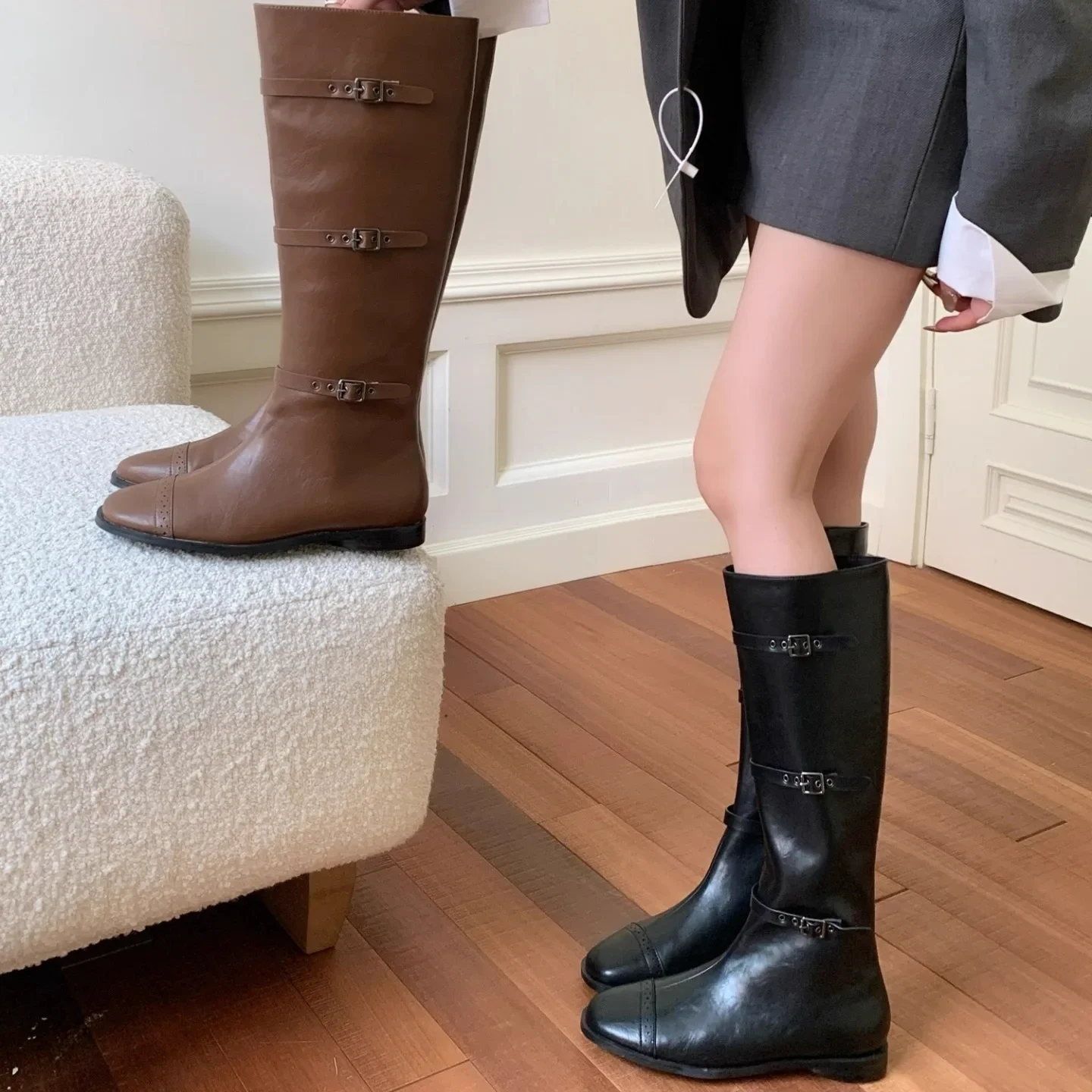 

Женские сапоги до колена на матовой танкетке с острым носком, осень-зима, пикантные вечерние сапоги с боковой молнией