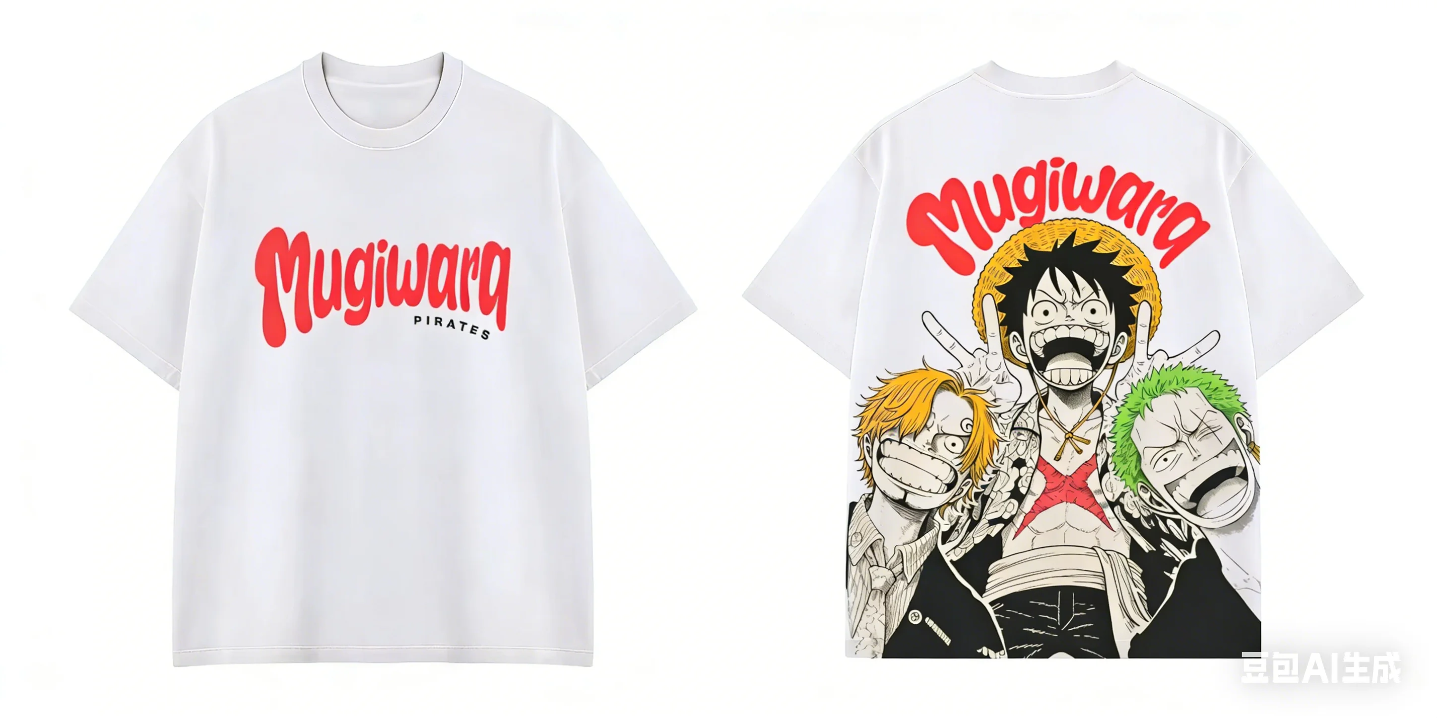 One Piece Luffy Zoro Sanji Mugiwara Crew Grafik-T-Shirt, Vintage Manga Print Anime Casual T-Shirt für Männer, Frauen, Kinder – Detail 16
