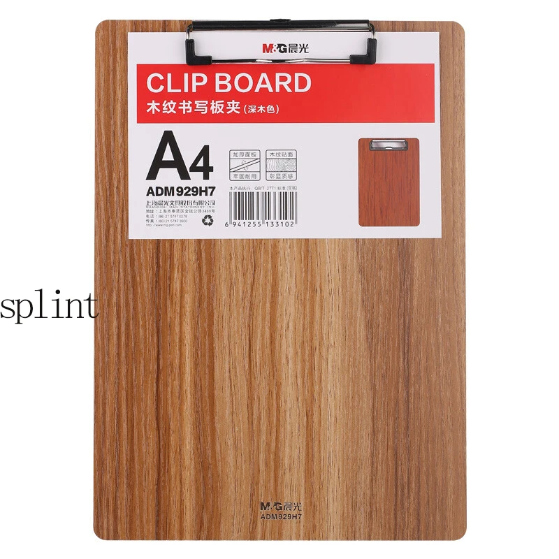

M&G A4 Clipboard - Reinforced memo folder pad with hanging holes, suitable for office and student use