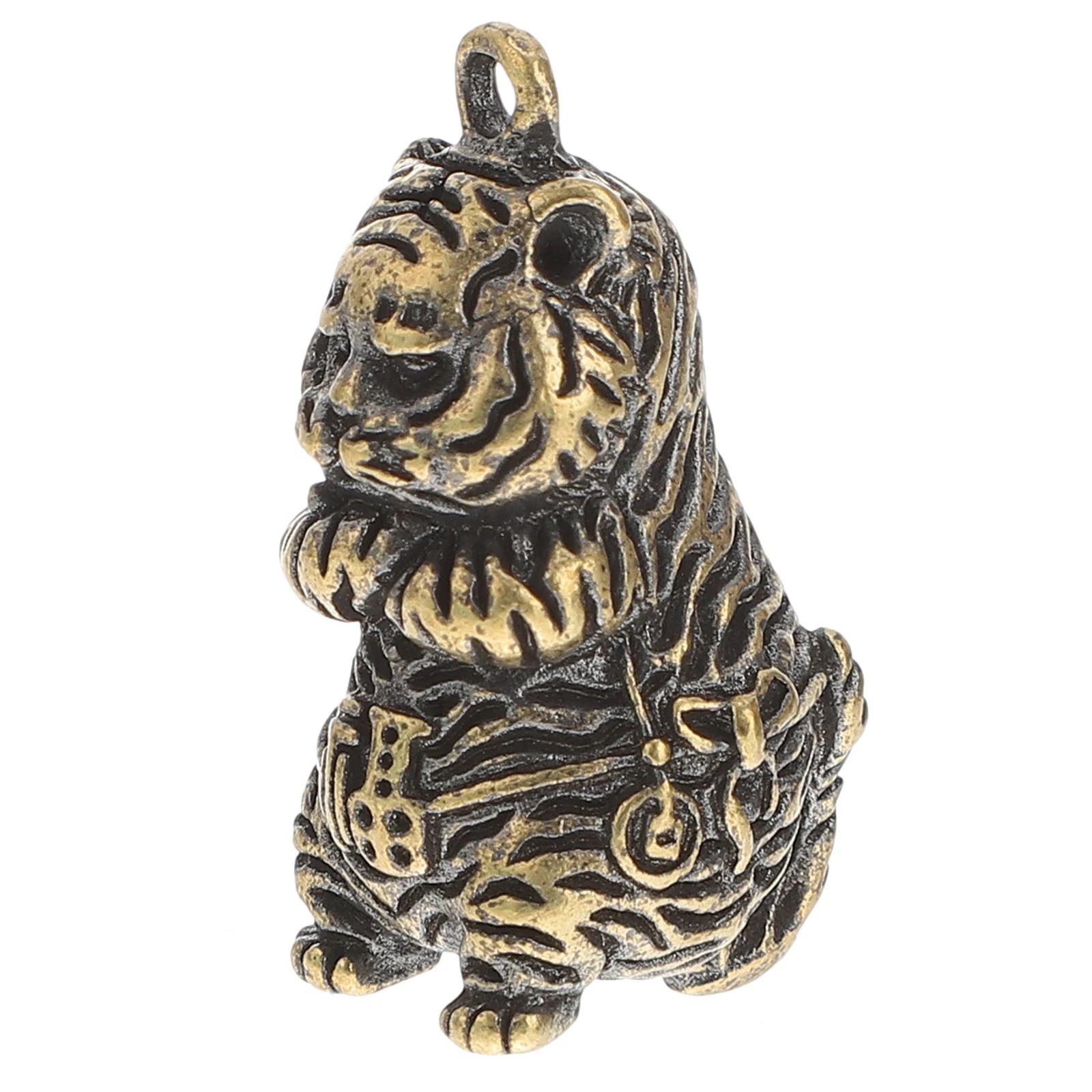 

Tiger Keychain Keyring Decoration Decorate Pendant Mini Ornament Cute Pure Copper Charm Keyrings Girls Child