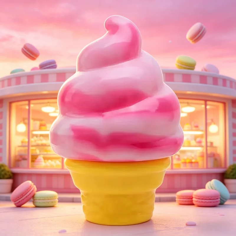 

Ice Cream Shaped Decompression Needohh Nice Cream Cone Surprise Stress Action Figure Desktop Decor Collectible Relief Squeeze