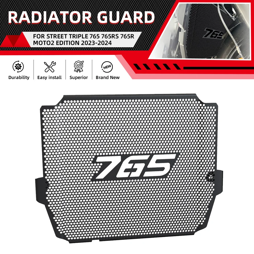 

For Street Triple 765 765RS 765R Moto2 Edition 2023-2024 Motorcycle Radiator Grill Guard Protection Cover Cooler Protector Cover