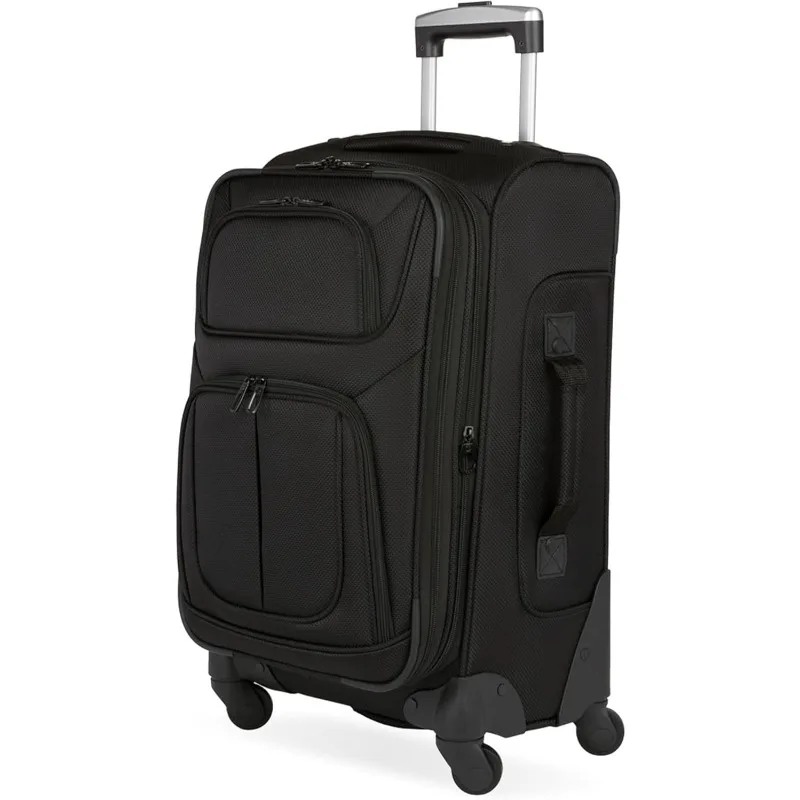 

ZZH Sion Softside Expandable Luggage – Carry-On Suitcase with 360 Degree Wheels & Retractable Handle – 21 Inch, Perfect for 1-3