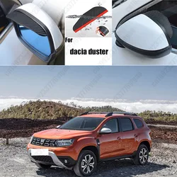 For dacia duster 2PCS Car Rearview Mirror Rain Eyebrow Visor Carbon Fiber Car Rearview Side Snow Sun Visor Rain Cover