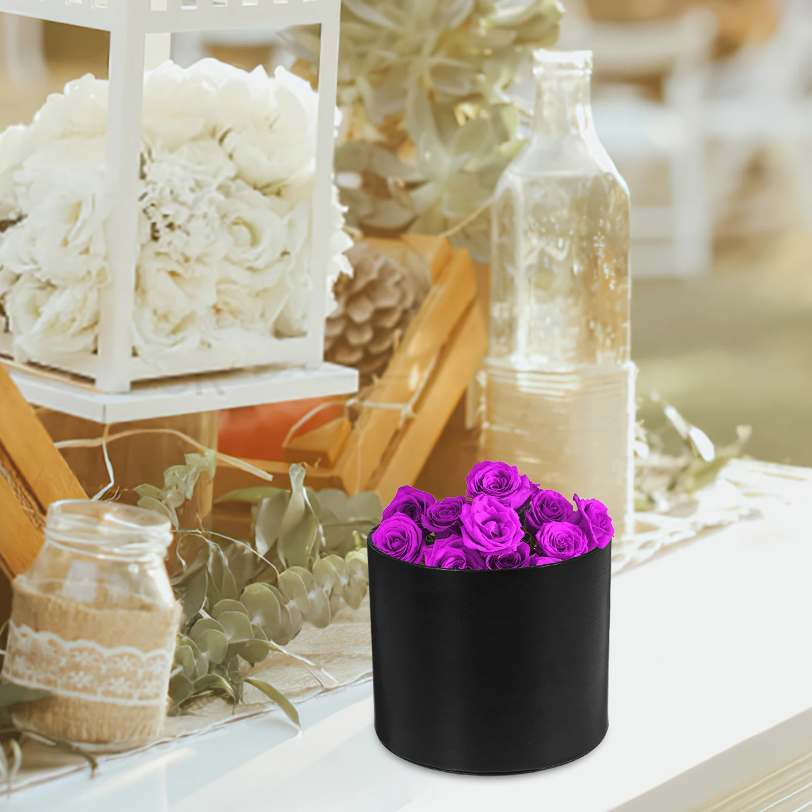 

Round Hug Bucket Box Gifts Elegant Packaging Flowers DIY Valentine Arrangements Wedding Party Favor Boxes Bouquet