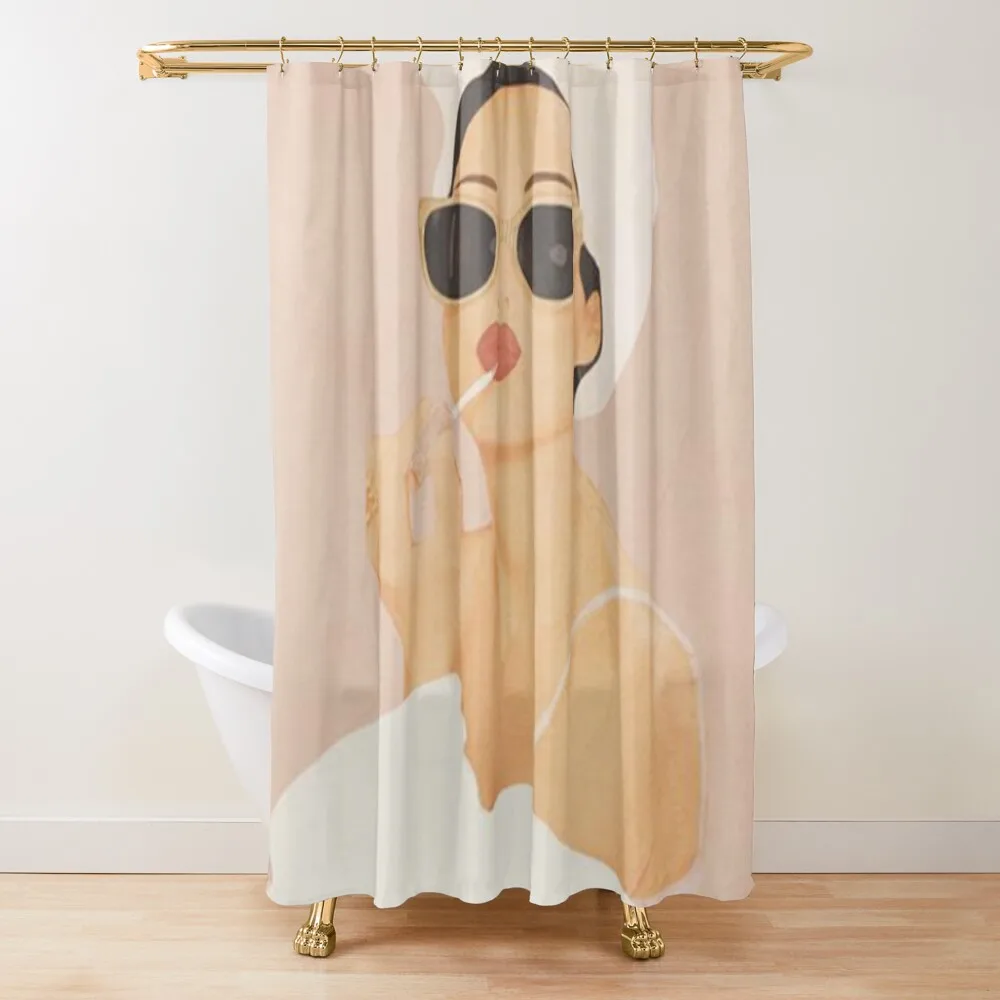 

Morning Routine Shower Curtain Shower Bathroom Shower Waterproof Transparent Bathroom Curtain