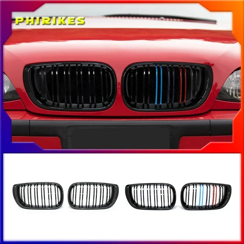 キドニーフードグリル,BMW e46用フロントセンターグリル,4ドア,3シリーズ,2002, 2003, 2004, 2005, 320i,325xi,330xi